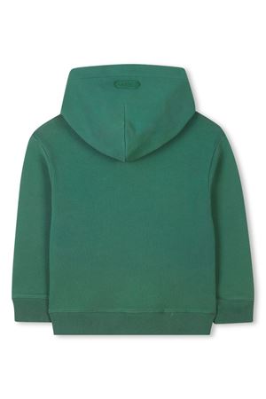 green cotton hoodie LANVIN KIDS | N30225722